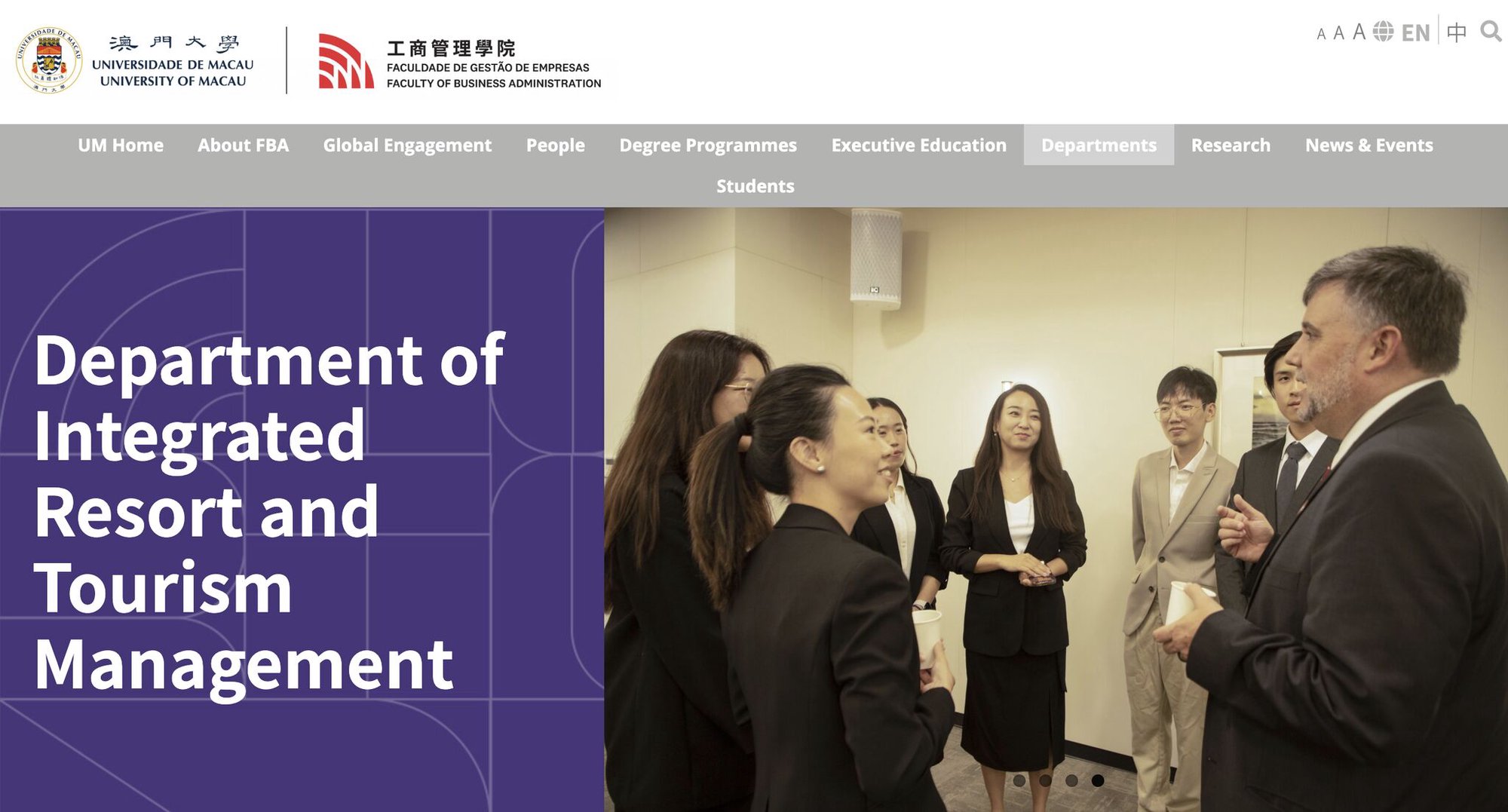 University of Macau — teaching Customer Relationship Management in Integrated Resorts